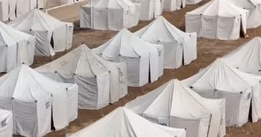 مخيمات عرفات المكيفة تتأهب لاستقبال حجاجنا فى المشاعر المقدسة