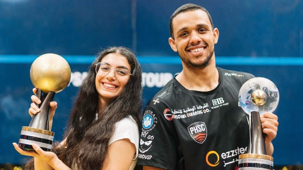 وزير الرياضة يهنئ المعجزة أمينة عرفي ومصطفي عسل ببطولتي العالم للإسكواش
