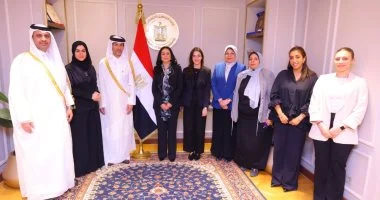 وزيرة التضامن الاجتماعى تستقبل سفير دولة قطر لدى مصر