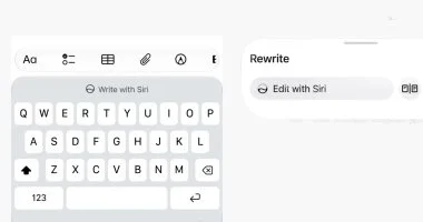 iOS 27 التجريبي يضم ميزة “الكتابة باستخدام Siri”.. أدوات كتابة ذكية من أبل