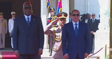 الرئيس السيسى يستقبل رئيس الكونغو الديمقراطية بقصر الاتحادية