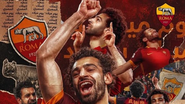 بأغنية شعبية مصرية.. نادي روما الإيطالي يحتفل بعيد ميلاد محمد صلاح
