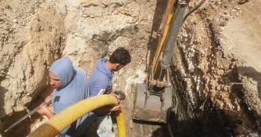 كسر مفاجي في خط مياة العاصمة الإدارية ومدينتى والعاشر م رمضان